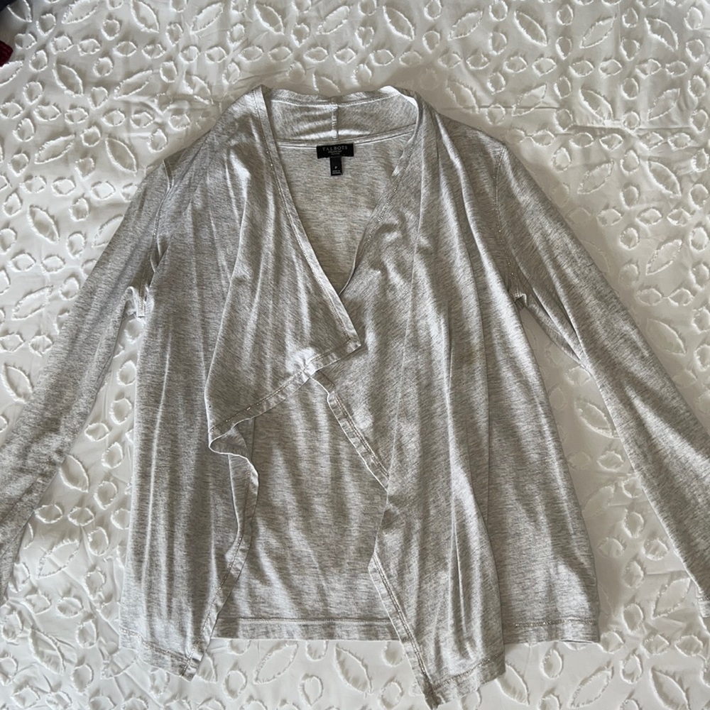 Talbots Petite Gray Cardigan